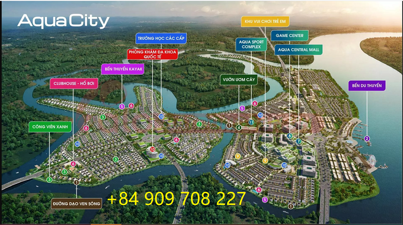 Các tiện ích nổi bật tại Aqua City Đồng Nai