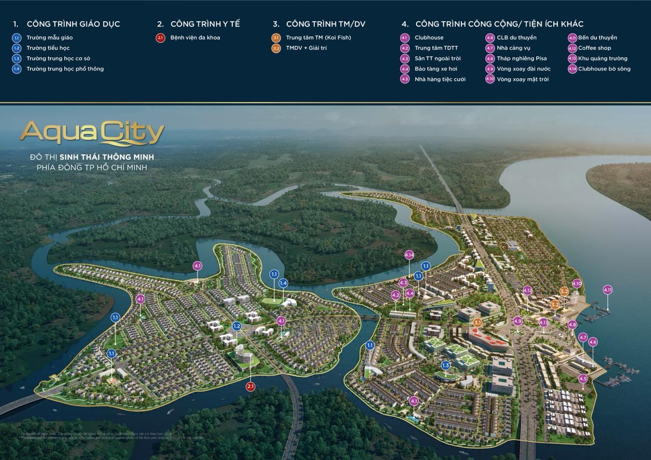 Tiện ích nội khu tại Aqua City